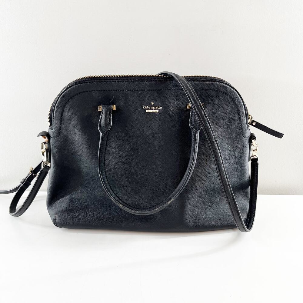 Kate Spade Leather Margot Satchel Purse Black